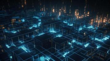 3d rendering of data storage concept. Computer generated abstract background,Digital data storage concept photo