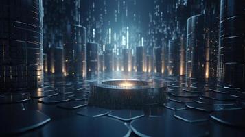 3d rendering of data storage concept. Computer generated abstract background,Digital data storage concept photo