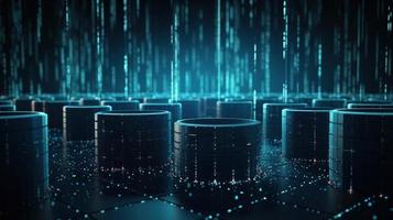 3d rendering of data storage concept. Computer generated abstract background,Digital data storage concept photo