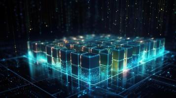 3d rendering of data storage concept. Computer generated abstract background,Digital data storage concept photo
