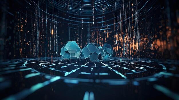 3d rendering of data storage concept. Computer generated abstract background,Digital data storage concept photo