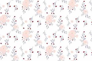 Cute pastel floral seamless pattern design hand drawing vector Illustration for textile fabric interior etc