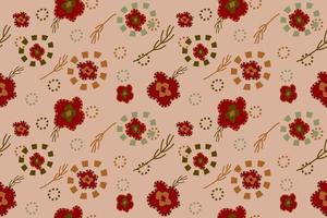 Modern retro vintage seamless pattern vector illustration design for fabric textile and interior