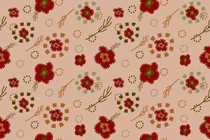 Modern retro vintage seamless pattern vector illustration design for fabric textile and interior