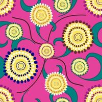 Modern retro vintage seamless pattern vector illustration design for fabric textile and interior