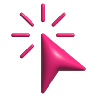 3d icon of cursor pointer png