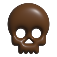 3d icon of skull bone png