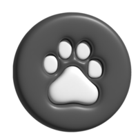 3d icon of paw png