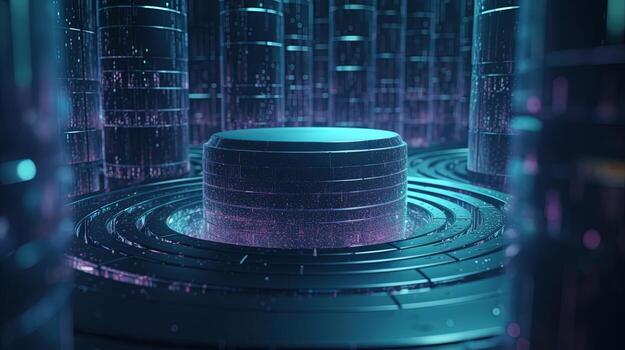 3d rendering of data storage concept. Computer generated abstract background,Digital data storage concept photo