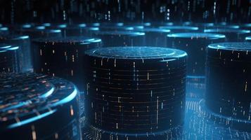 3d rendering of data storage concept. Computer generated abstract background,Digital data storage concept photo