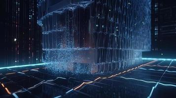 3d rendering of data storage concept. Computer generated abstract background,Digital data storage concept photo