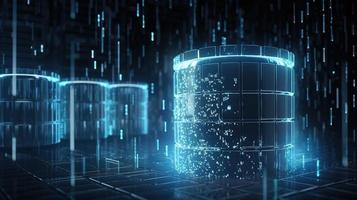 3d representación de datos almacenamiento concepto. computadora generado resumen fondo digital datos almacenamiento concepto foto
