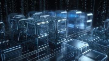 3d rendering of data storage concept. Computer generated abstract background,Digital data storage concept photo