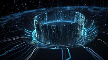 3d rendering of data storage concept. Computer generated abstract background,Digital data storage concept photo