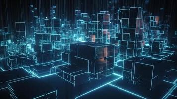 3d rendering of data storage concept. Computer generated abstract background,Digital data storage concept photo
