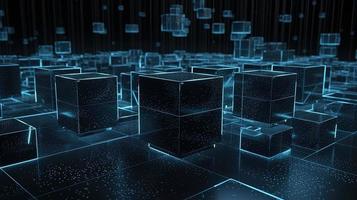 3d rendering of data storage concept. Computer generated abstract background,Digital data storage concept photo