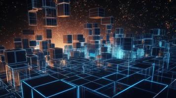 3d rendering of data storage concept. Computer generated abstract background,Digital data storage concept photo