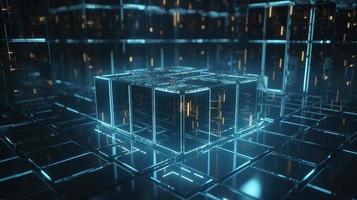 3d rendering of data storage concept. Computer generated abstract background,Digital data storage concept photo