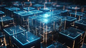 3d rendering of data storage concept. Computer generated abstract background,Digital data storage concept photo