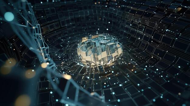 3d rendering of data storage concept. Computer generated abstract background,Digital data storage concept photo