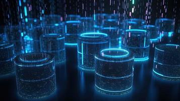 3d rendering of data storage concept. Computer generated abstract background,Digital data storage concept photo