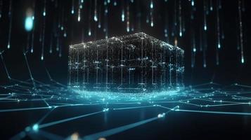 3d rendering of data storage concept. Computer generated abstract background,Digital data storage concept photo