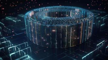 3d rendering of data storage concept. Computer generated abstract background,Digital data storage concept photo