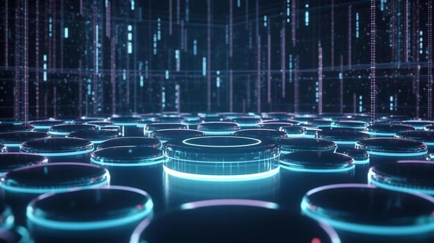 3d rendering of data storage concept. Computer generated abstract background,Digital data storage concept photo