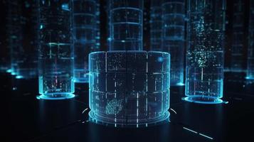 3d rendering of data storage concept. Computer generated abstract background,Digital data storage concept photo