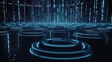 3d rendering of data storage concept. Computer generated abstract background,Digital data storage concept photo