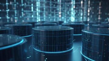 3d rendering of data storage concept. Computer generated abstract background,Digital data storage concept photo