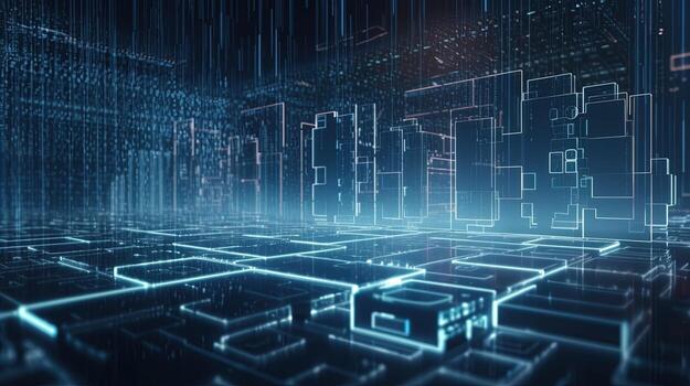 3d rendering of data storage concept. Computer generated abstract background,Digital data storage concept photo