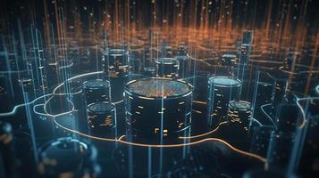 3d rendering of data storage concept. Computer generated abstract background,Digital data storage concept photo
