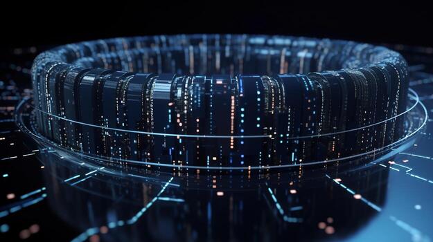 3d rendering of data storage concept. Computer generated abstract background,Digital data storage concept photo