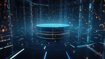 3d rendering of data storage concept. Computer generated abstract background,Digital data storage concept photo