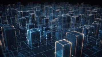 3d rendering of data storage concept. Computer generated abstract background,Digital data storage concept photo