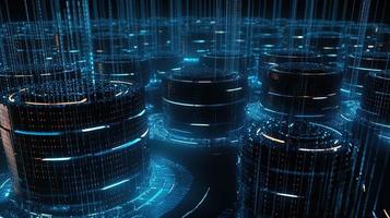 3d rendering of data storage concept. Computer generated abstract background,Digital data storage concept photo