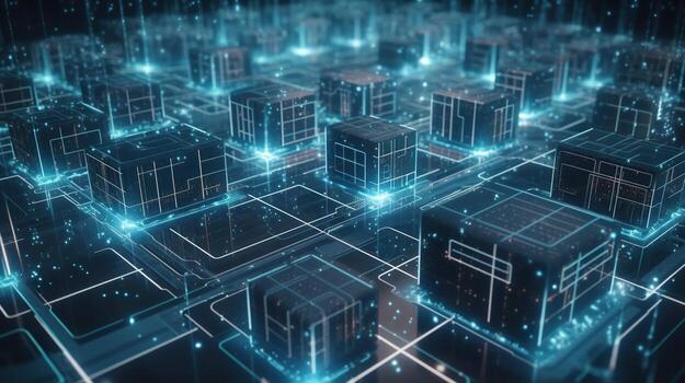 3d rendering of data storage concept. Computer generated abstract background,Digital data storage concept photo