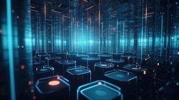 3d rendering of data storage concept. Computer generated abstract background,Digital data storage concept photo