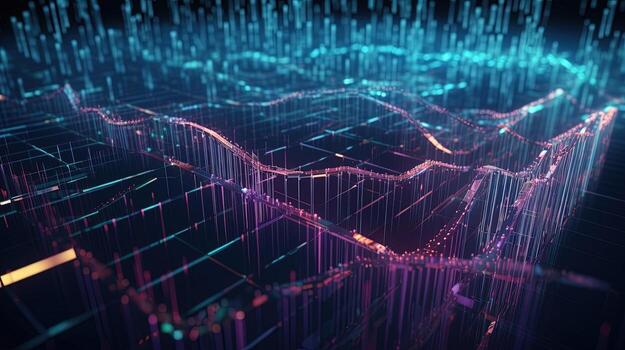 3d rendering of data storage concept. Computer generated abstract background,Digital data storage concept photo