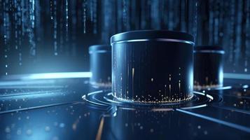 3d rendering of data storage concept. Computer generated abstract background,Digital data storage concept photo