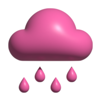 lluvia 3d icono png