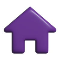 icône de la maison 3d png