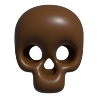 3d icono de cráneo hueso png
