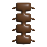 3d Symbol von Schädel Knochen png