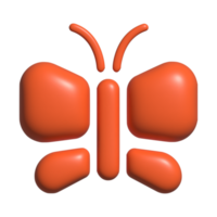 3d Symbol von Schmetterling png