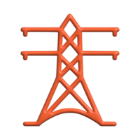 3d icon electric tower png