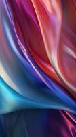 Texture, background, pattern. The texture of colorful silk fabric. Beautiful emerald colorful soft silk fabric. photo
