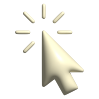 3d icon of cursor pointer png