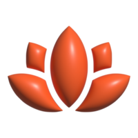 3d icon of lotus png